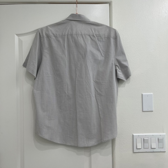 Original Penguin Short Sleeve Button Down Mens Shirt - Tan/Grey Gingham - XL - Picture 6 of 8